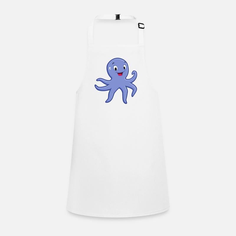 Icône sous-marine bleue de pieuvre joueuse Tablier Enfant