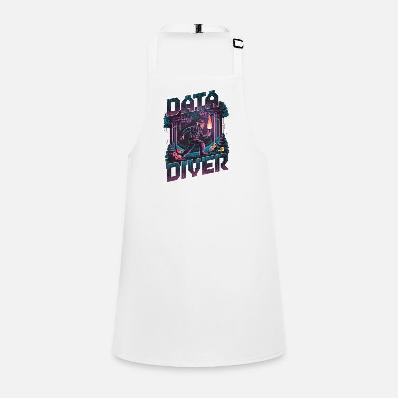 Data Diver Cyber Explorer Retro Tech Artwork Children's Apron