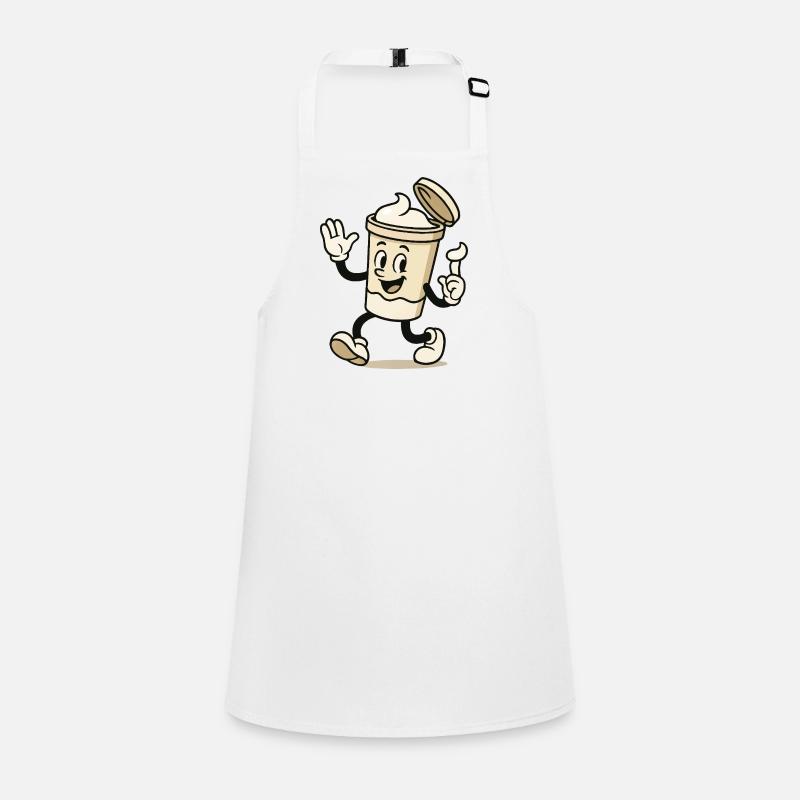 Cream Mug Comic Children's Apron