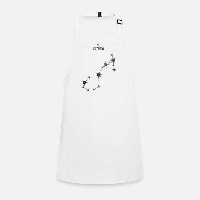 Scorpio Zodiac Sign Star Constellation Black Gray Children's Apron