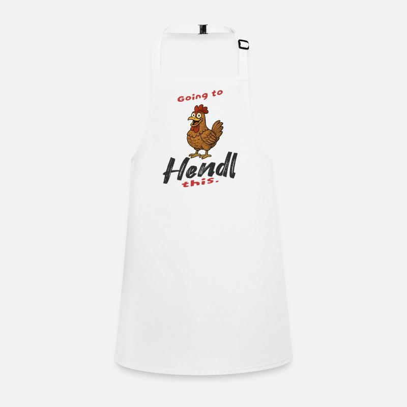 Humorous chicken print with saying Children's Apron