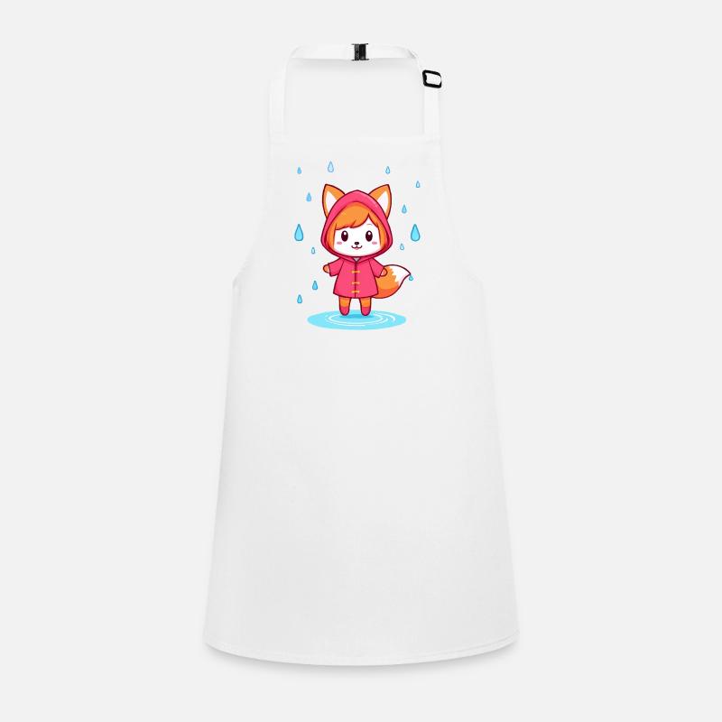 Petit renard chibi en imperméable Tablier Enfant