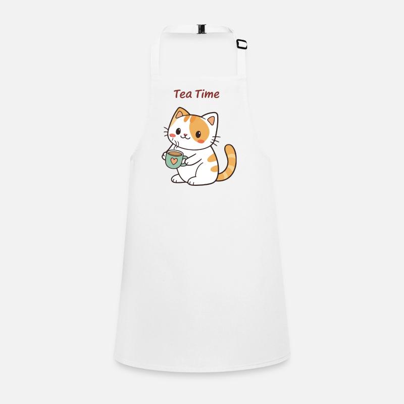 Chat Tea Time Doux Tablier Enfant