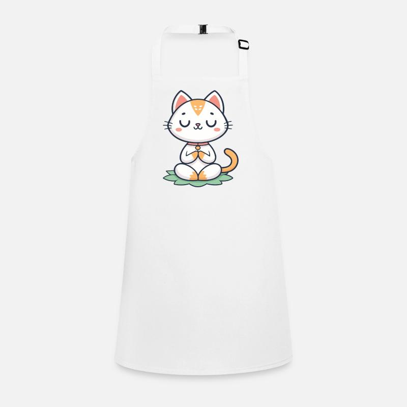 Meditativer Zen-Chat Schürze für Kinder