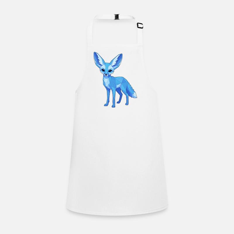 Blue Geometry Fox Children's Apron