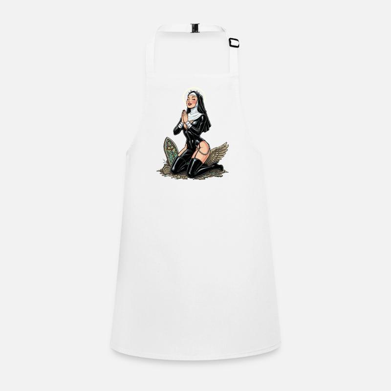 Holy nun on knees Children's Apron