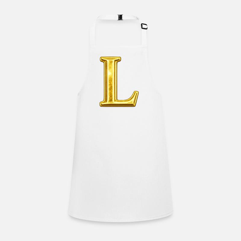 Monogramme en L d’or Tablier Enfant