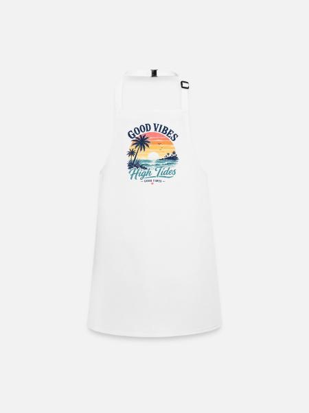 Vibes High Tides Sunset - Children's Apron - white - Front