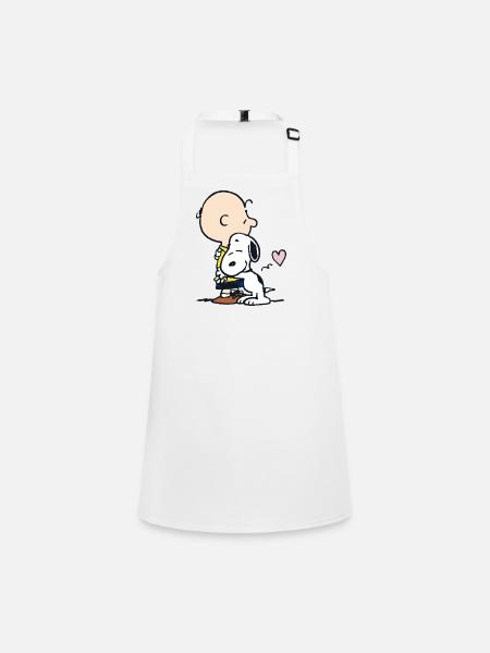 Peanuts Snoopy Umarmt Charlie Brown - Schürze für Kinder - Weiß