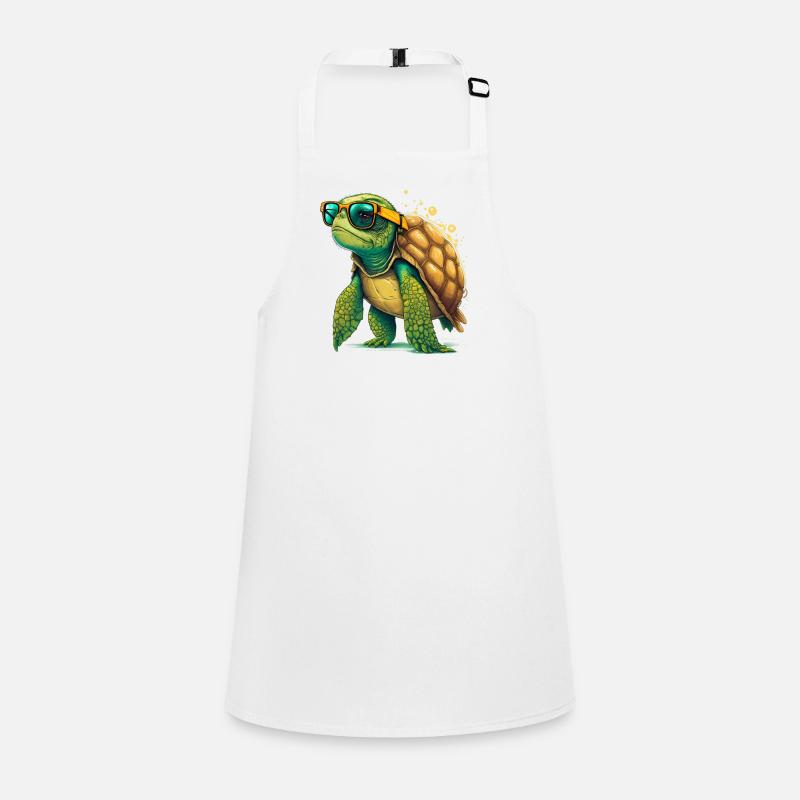 Turtle old - Schürze für Kinder - Weiß