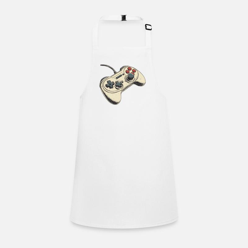 Video game controller, gamepad symbol, logo Children's Apron