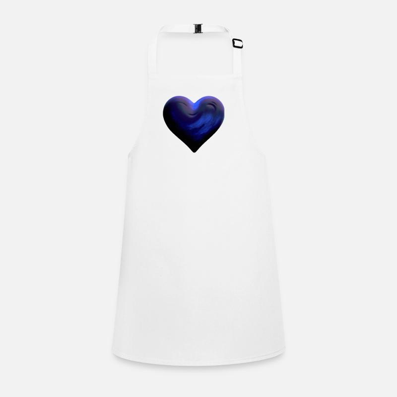 Heart blue gift idea dark blue Children's Apron