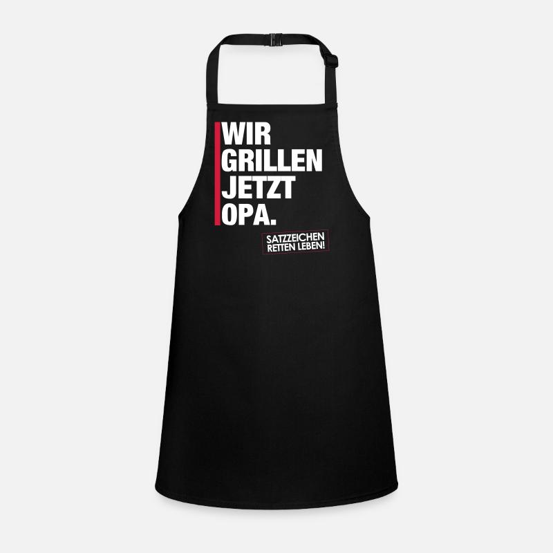 Wir grillen jetzt Opa. Schürze für Kinder