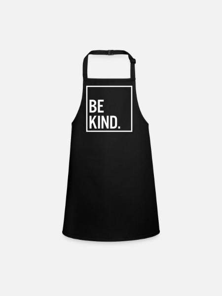 Be kind. - Children's Apron - black - Front