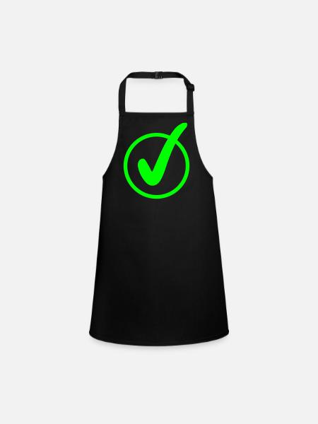 hook - Children's Apron - black - Front