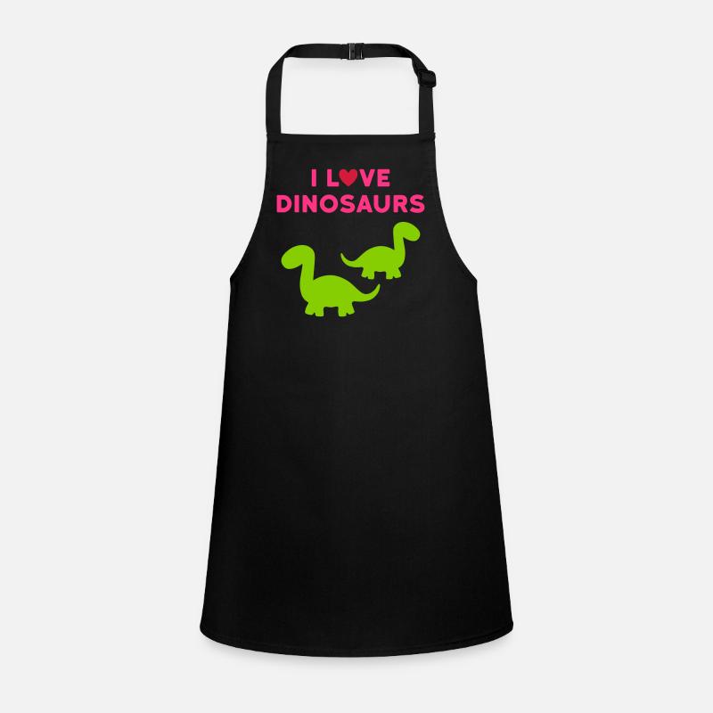 I love dinosaurs (two brontosaurs, heart) Children's Apron