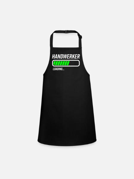 Handwerker Humor Geschenk - Schürze für Kinder - Schwarz