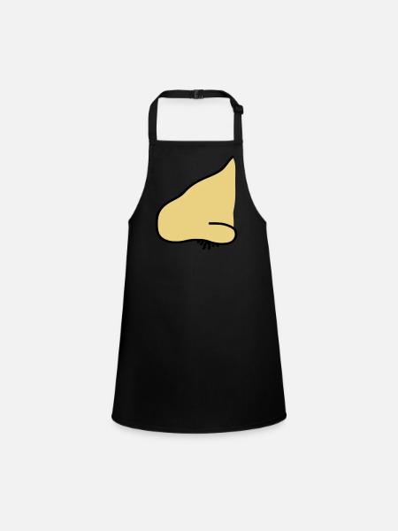 nose - Children's Apron - black - Front