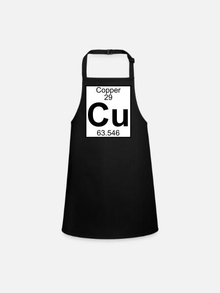 Copper (Cu) (element 29) - Children's Apron - black - Front