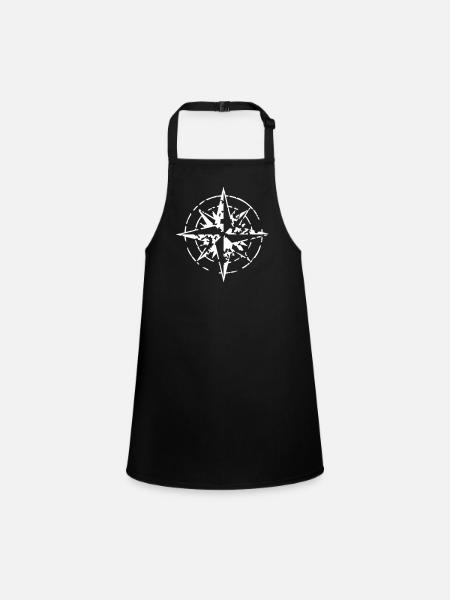windrose_02_a_1c - Tablier Enfant - noir - Devant