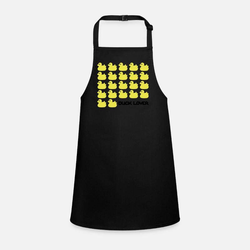 Duck Lover - Children's Apron - black