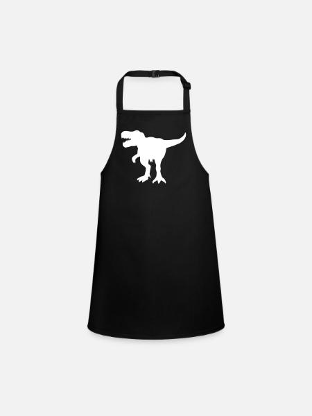 Dinosaur gift - Children's Apron - black - Front