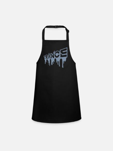 Party Design Trance Logo - Children's Apron - black - Front