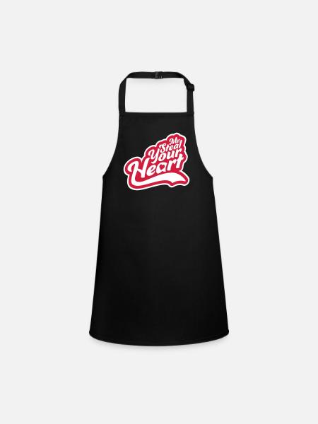 Mr steal your heart - Children's Apron - black - Front