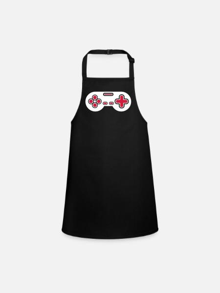 Conception Retro Gamer Controller - Tablier Enfant - noir - Devant