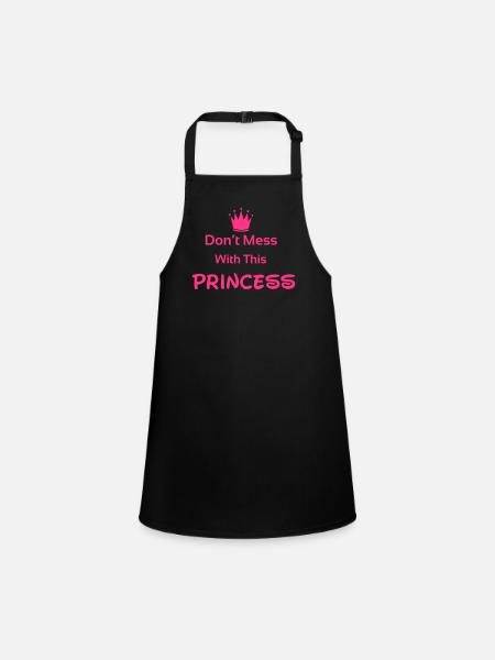 Princess - Children's Apron - black - Front