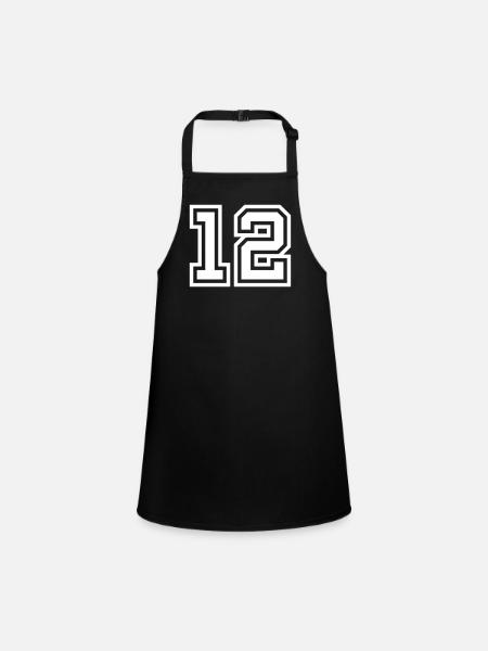 Symbole de 12 chiffres - Tablier Enfant - noir - Devant