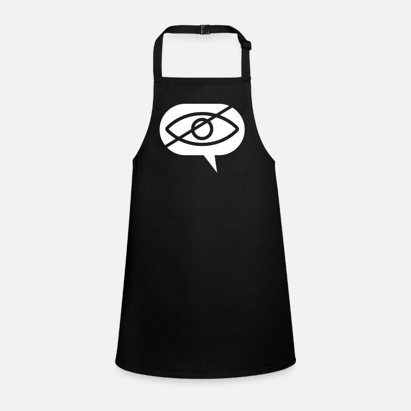 Forbidden to look at eye speech bubble Children's Apron