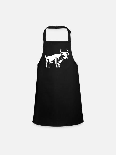Bull Guardian - Children's Apron - black - Front