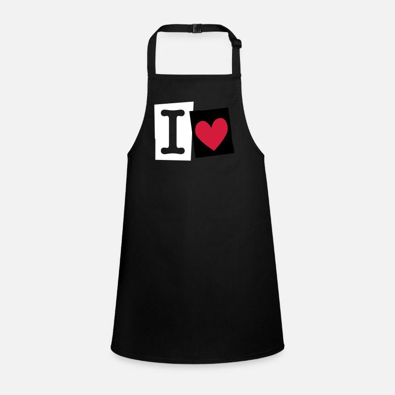 I Love (cutter font) Schürze für Kinder