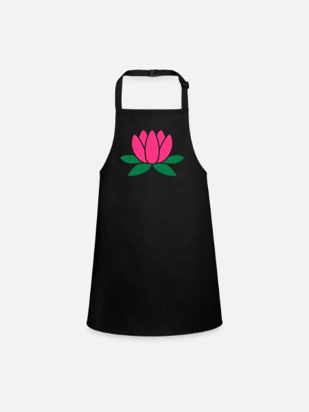 fleur de lotus - Tablier Enfant - noir - Devant