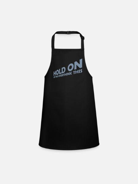 Let me overthink this - Children's Apron - black - Front