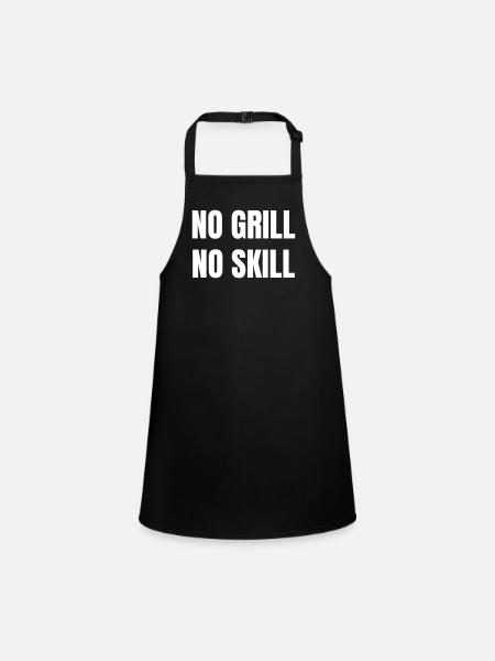 Pas de grill, pas de compétence - Tablier Enfant - noir - Devant
