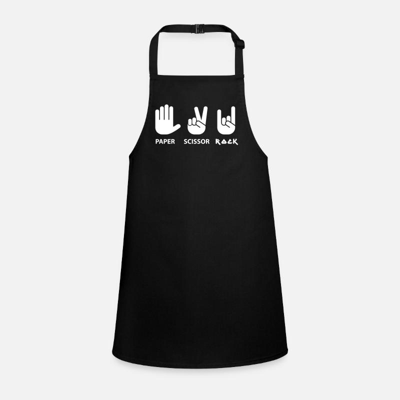 Paper scissors rock c - Children's Apron - black