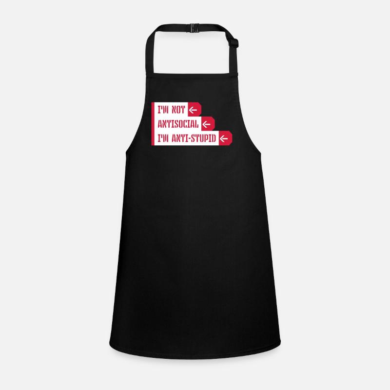 pas antisocial anti-stupide Tablier Enfant