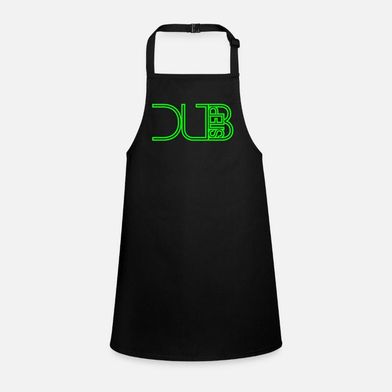 Dub Step Techno Musik Cool DJ Party Club Text Logo Schürze für Kinder