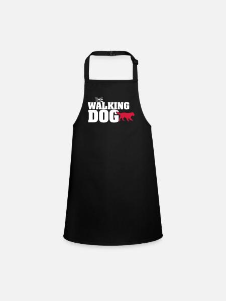 The Dog Walking Round 2 - Tablier Enfant - noir - Devant