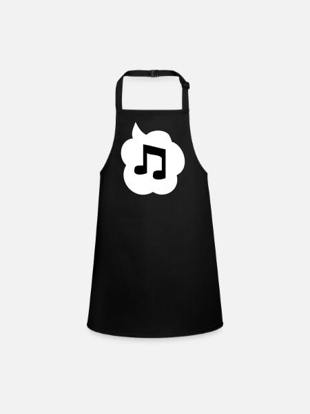 Music Talking - Children's Apron - black - Front