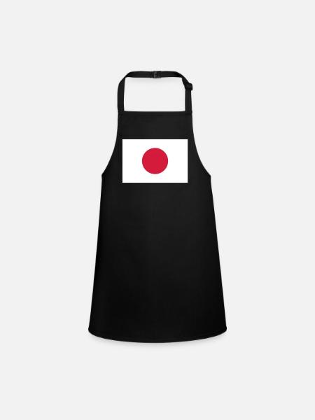 Drapeau national du Japon - Tablier Enfant - noir - Devant