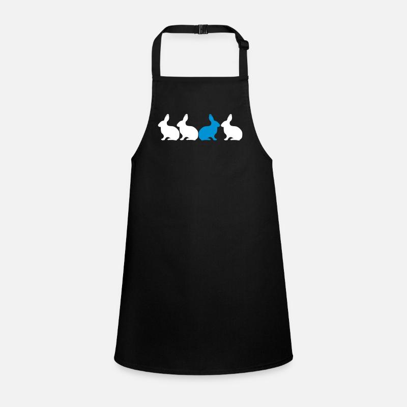 Hase Bunny be different! Unikat Anders 2c - Schürze für Kinder - Schwarz