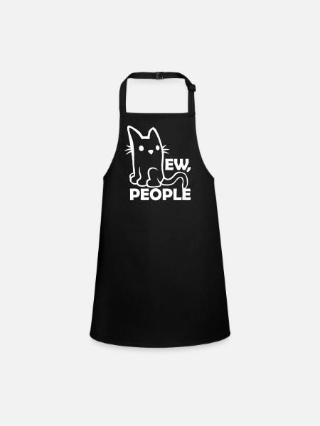 Dire ew people chat - Tablier Enfant - noir - Devant