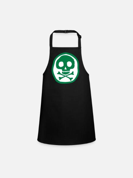 Skull and bones - Children's Apron - black - Front