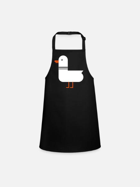 Möwe - Schürze für Kinder - Schwarz - Vorne