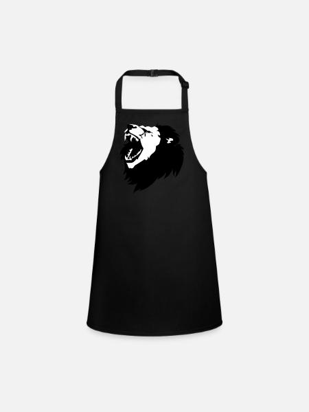 Lion - Tablier Enfant - noir - Devant