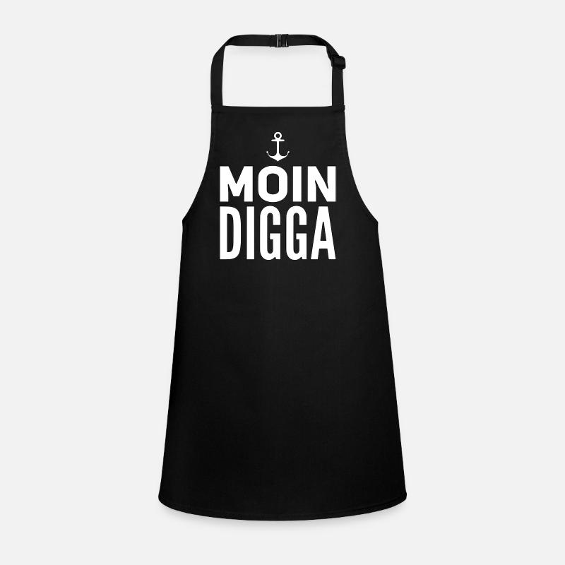 Moin Digga Hamburg - Children's Apron - black