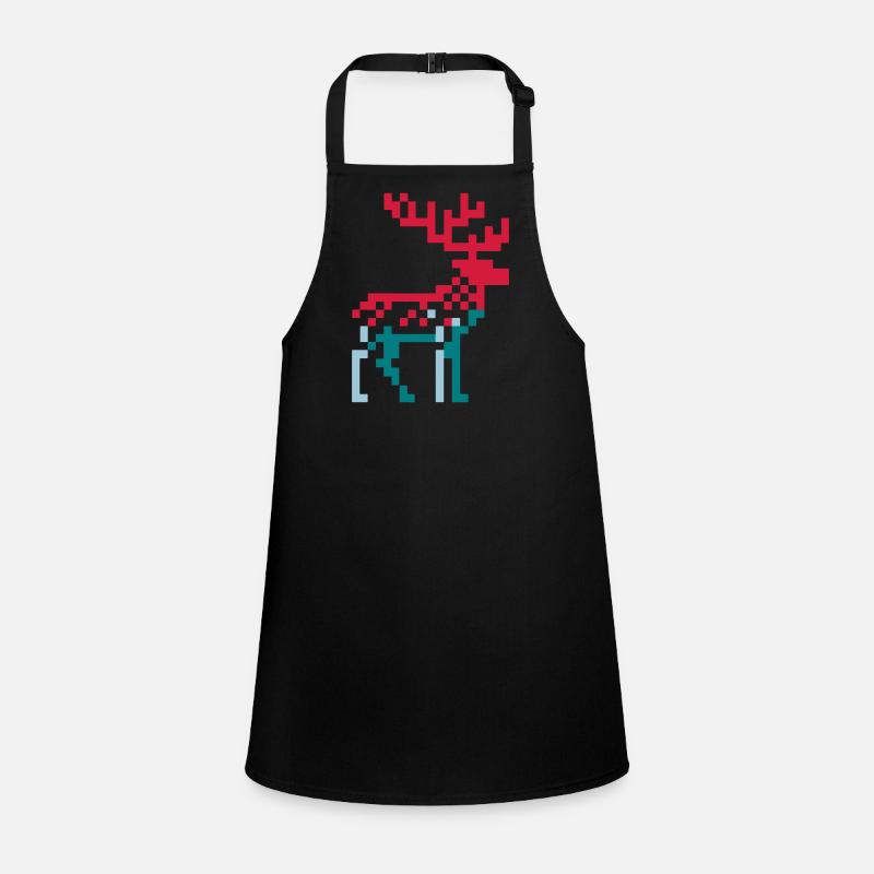 PixelDasher: Retro Reindeer Design Children's Apron